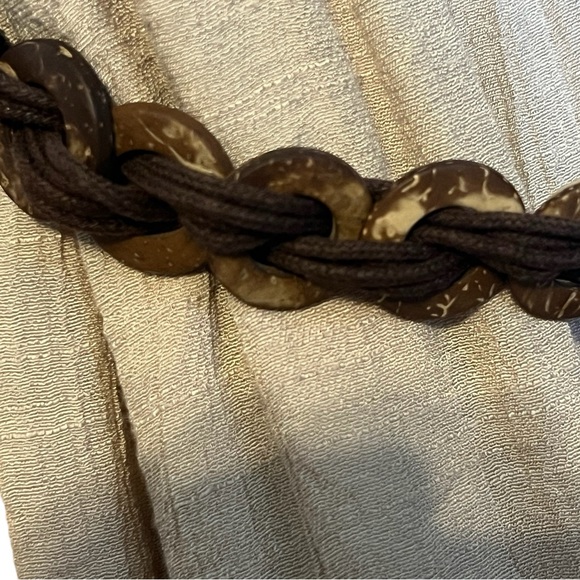 Beige Maxi Sleeveless Dress with Brown Belt Women’s - Picture 5 of 9